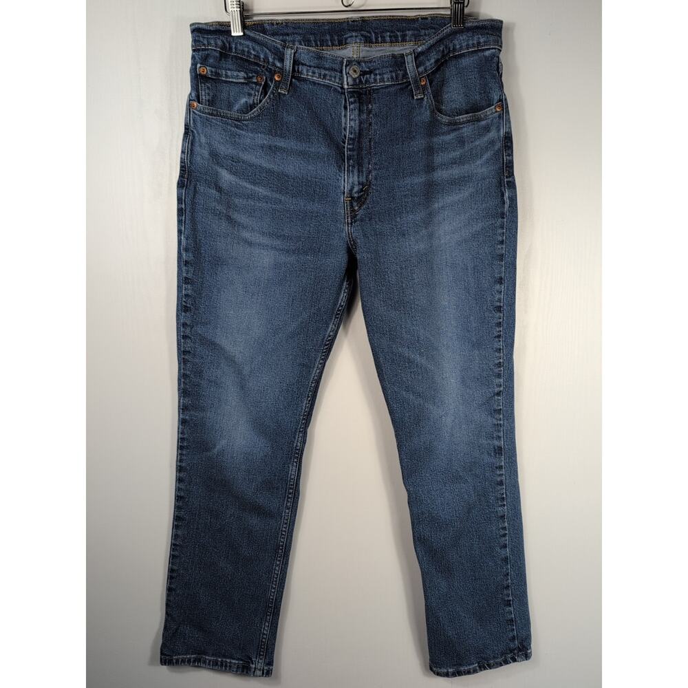 Levi's 511 Men's Slim Fit Stretch Jeans 38x30 Blue Denim Distressed Medium Wash